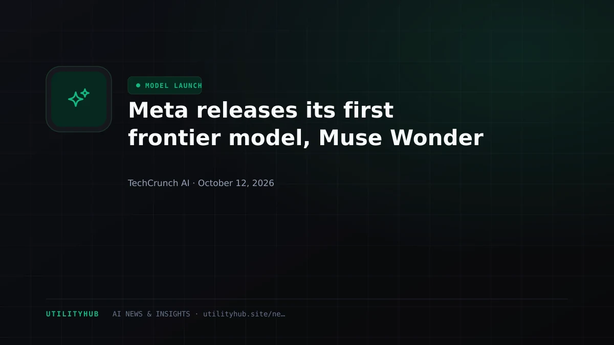 Meta releases its first frontier model, Muse Wonder