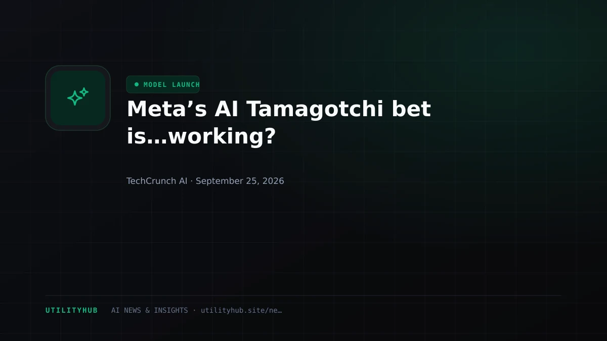 Visual for Meta’s AI Tamagotchi bet is…working?