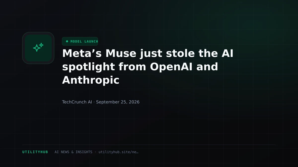 Meta’s Muse just stole the AI spotlight from OpenAI and Anthropic