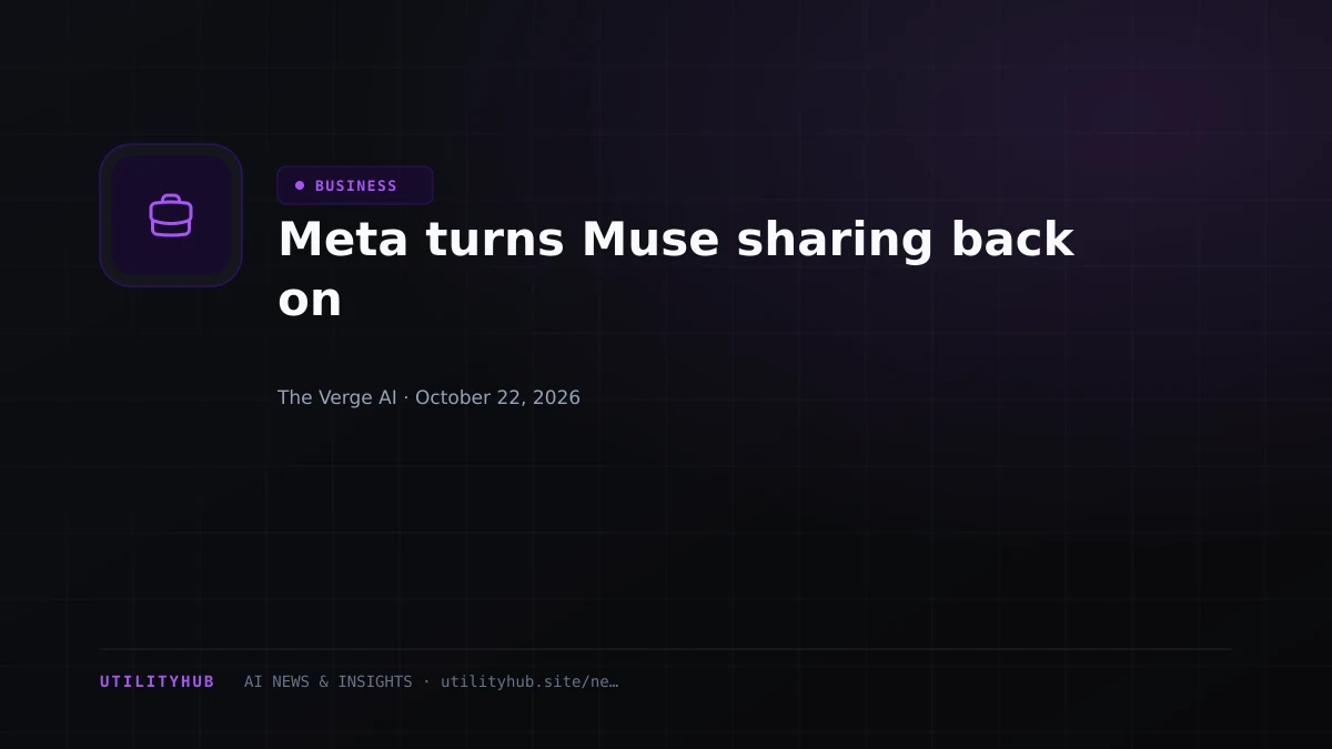 Meta turns Muse sharing back on