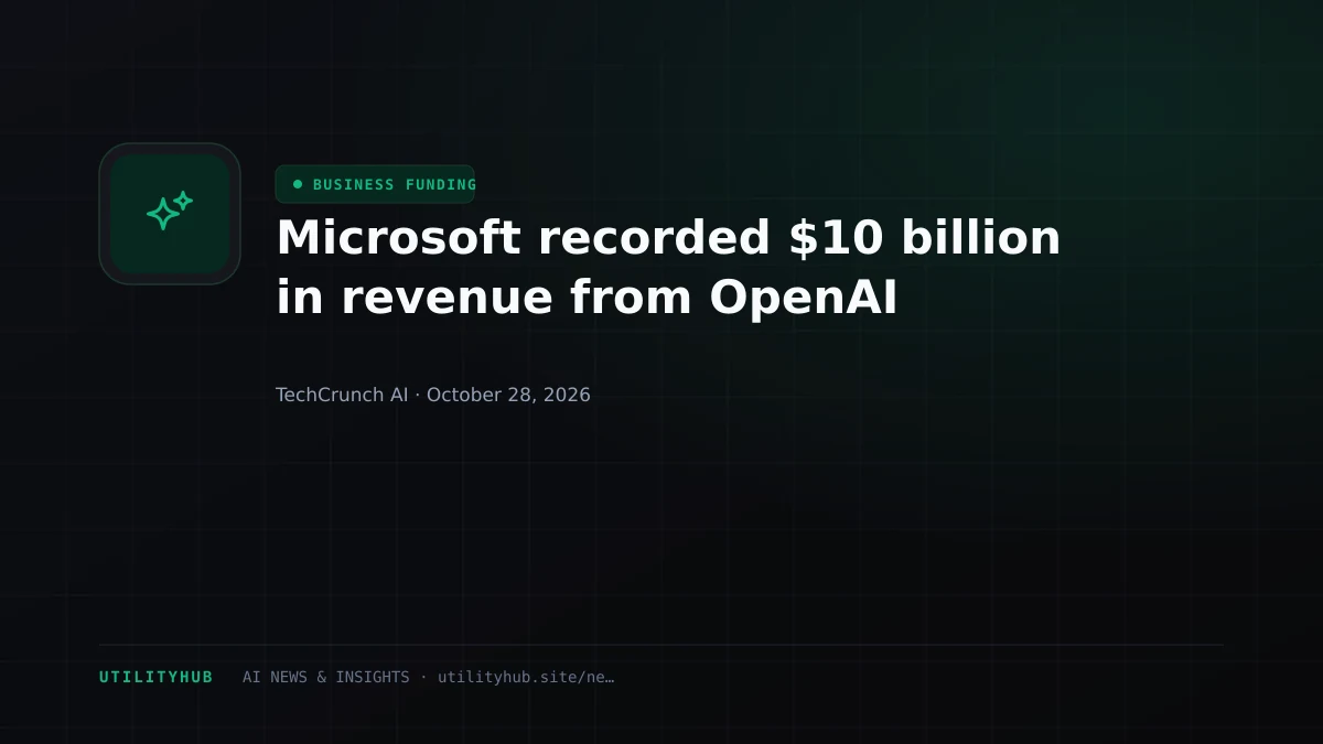 Microsoft recorded $10 billion in revenue from OpenAI