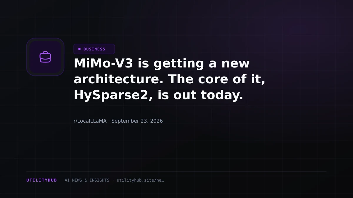 Visual for MiMo-V3 is getting a new architecture. The core of it, HySparse2, is out today.