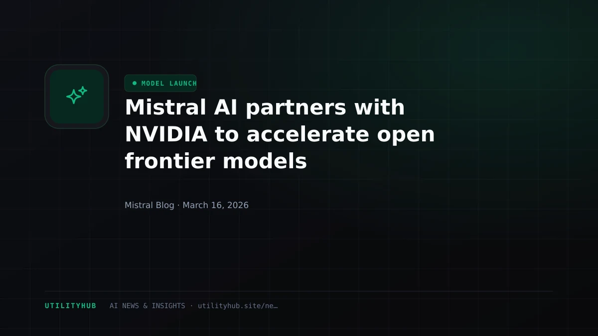 Visual for Mistral AI partners with NVIDIA to accelerate open frontier models