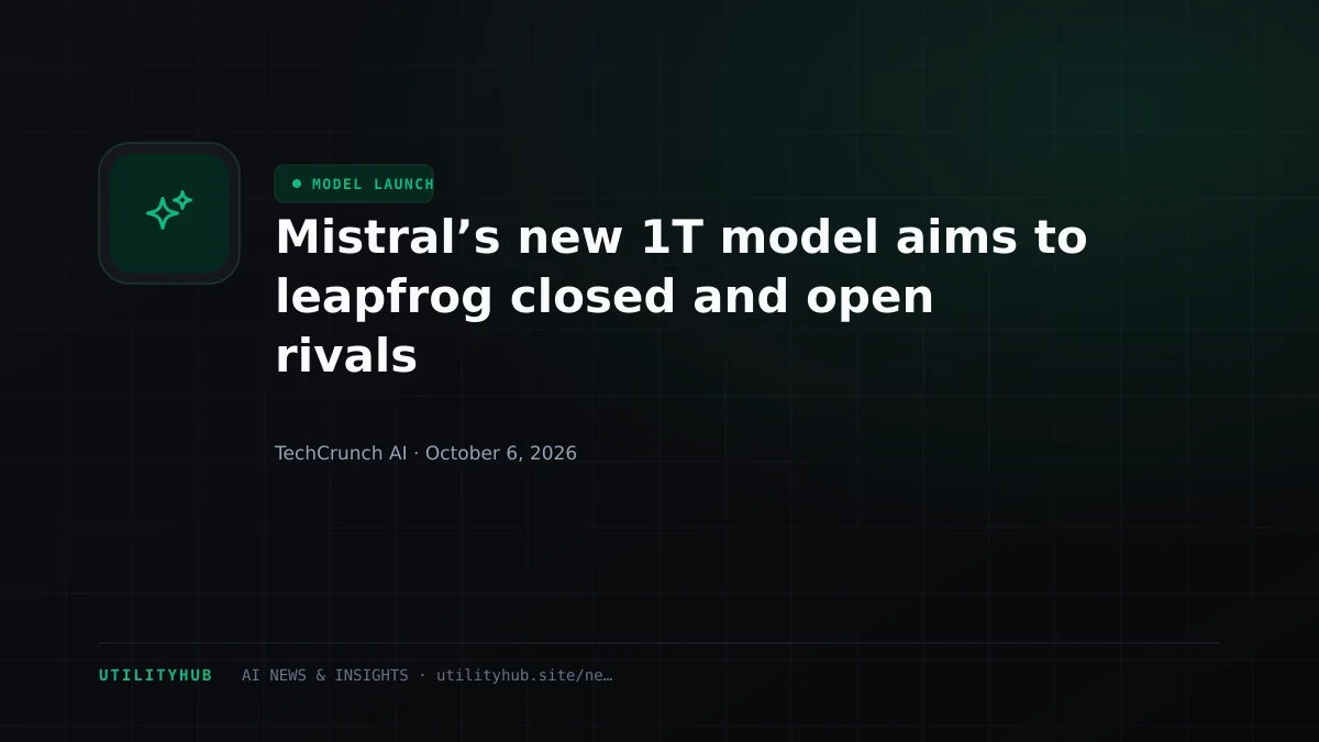 Mistral’s new 1T model aims to leapfrog closed and open rivals