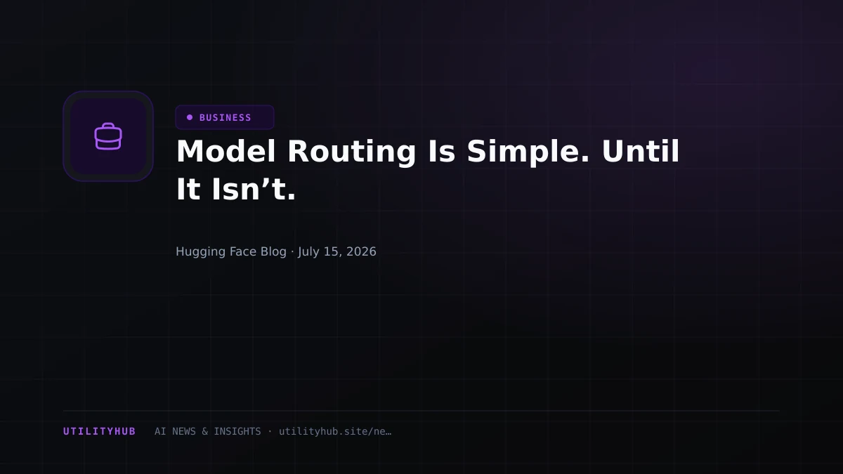 Visual for Model Routing Is Simple. Until It Isn’t.