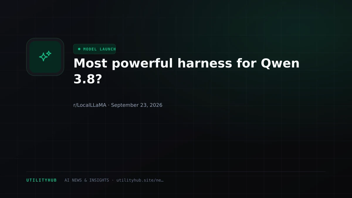 Visual for Most powerful harness for Qwen 3.8?