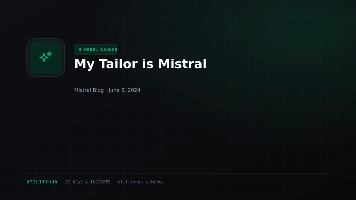 Visual reporting for My Tailor is Mistral