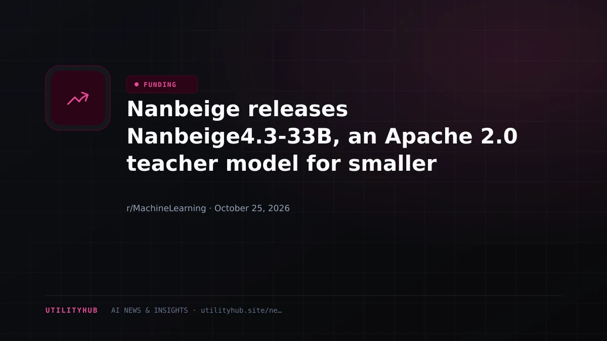 Visual reporting for Nanbeige releases Nanbeige4.3-33B, an Apache 2.0 teacher model for smaller agents