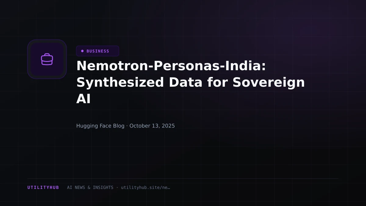 Visual for Nemotron-Personas-India: Synthesized Data for Sovereign AI