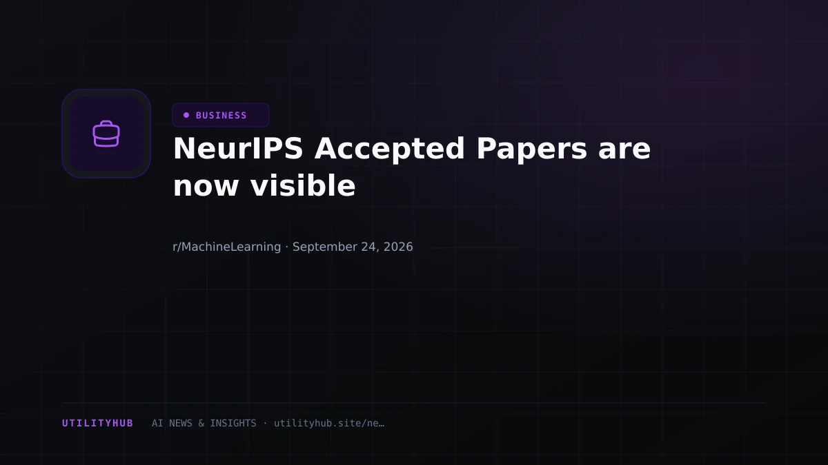 Visual for NeurIPS Accepted Papers are now visible