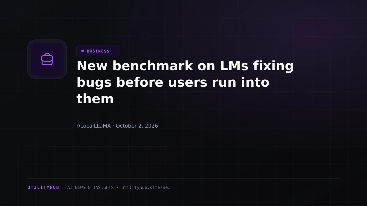 New benchmark on LMs fixing bugs before users run into them