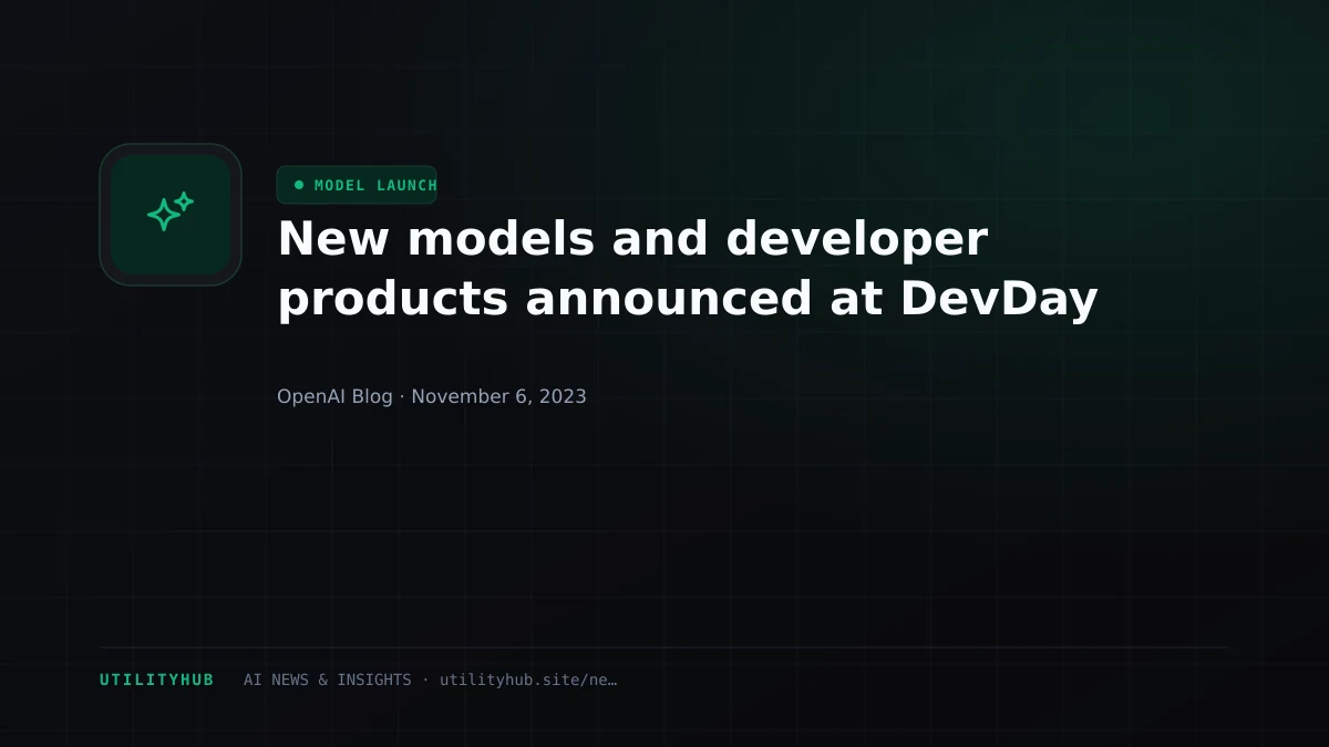 Visual reporting for New models and developer products announced at DevDay