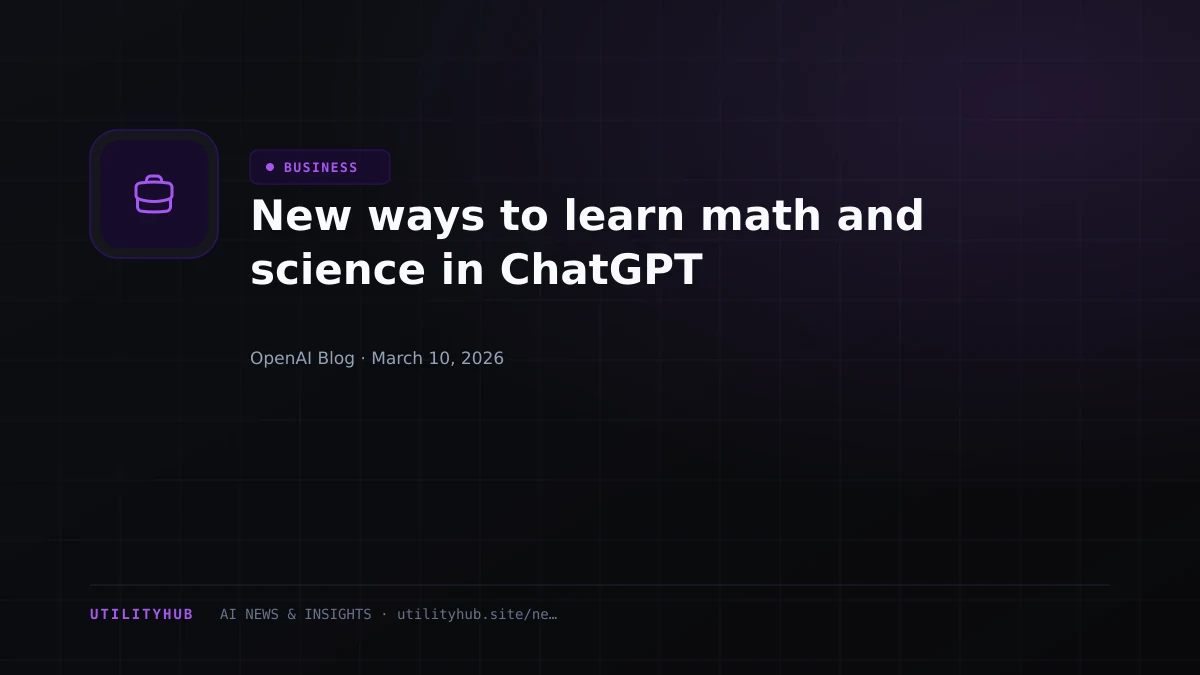 Visual for New ways to learn math and science in ChatGPT