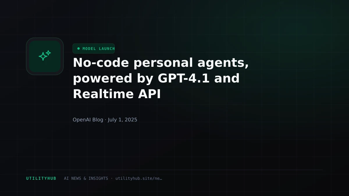 Visual reporting for No-code personal agents, powered by GPT-4.1 and Realtime API