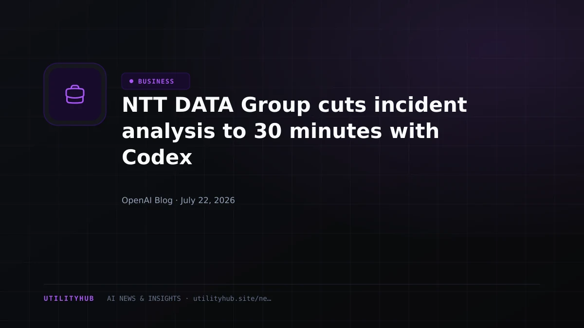 Visual for NTT DATA Group cuts incident analysis to 30 minutes with Codex