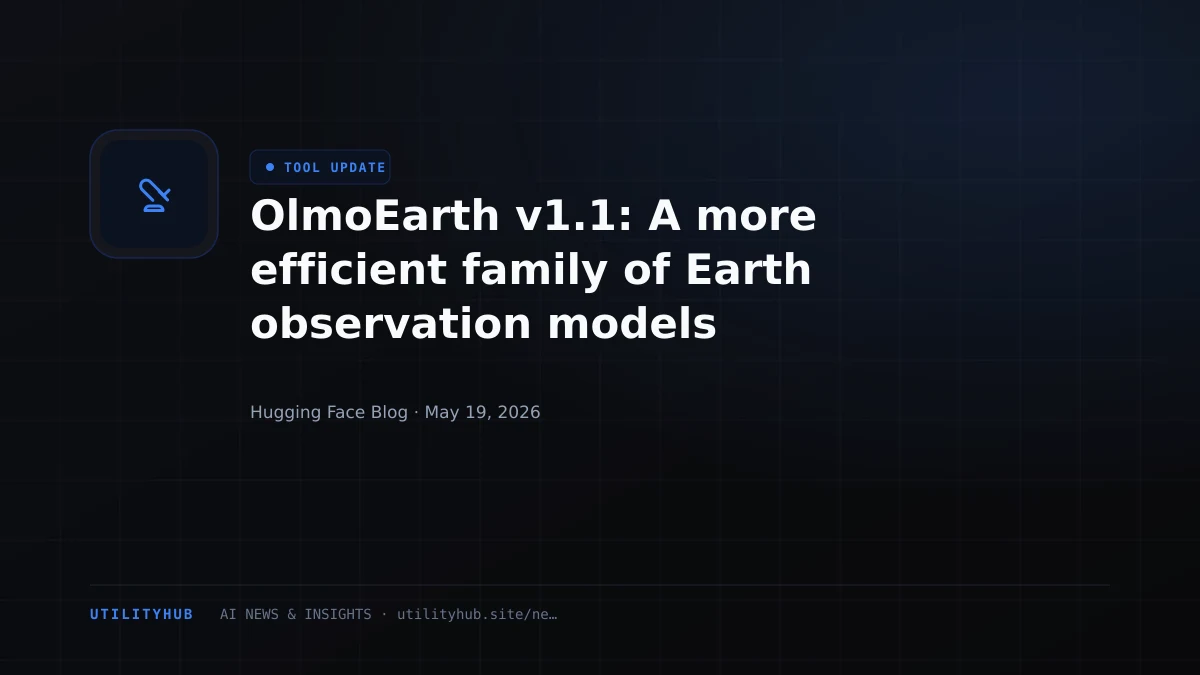 Visual for OlmoEarth v1.1: A more efficient family of Earth observation models