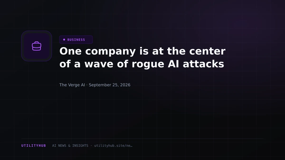 Visual for One company is at the center of a wave of rogue AI attacks