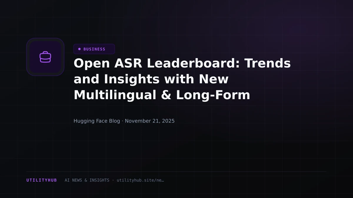 Visual for Open ASR Leaderboard: Trends and Insights with New Multilingual & Long-Form Tracks
