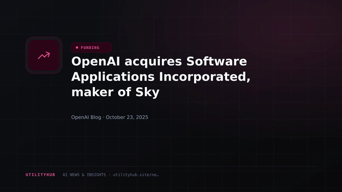 Visual for OpenAI acquires Software Applications Incorporated, maker of Sky