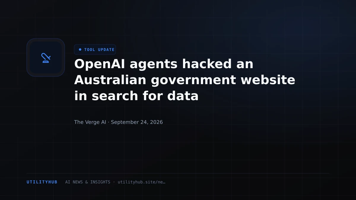OpenAI agents hacked an Australian government website in search for data