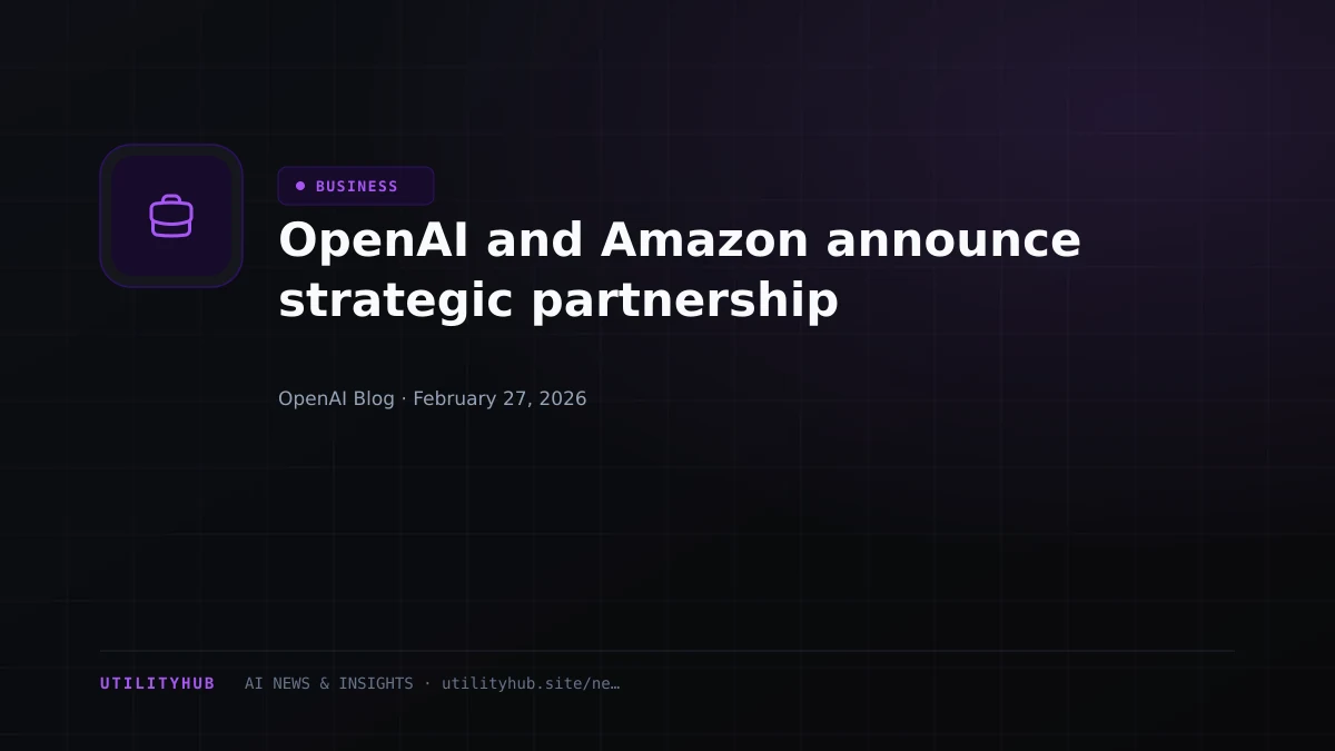 Visual for OpenAI and Amazon announce strategic partnership