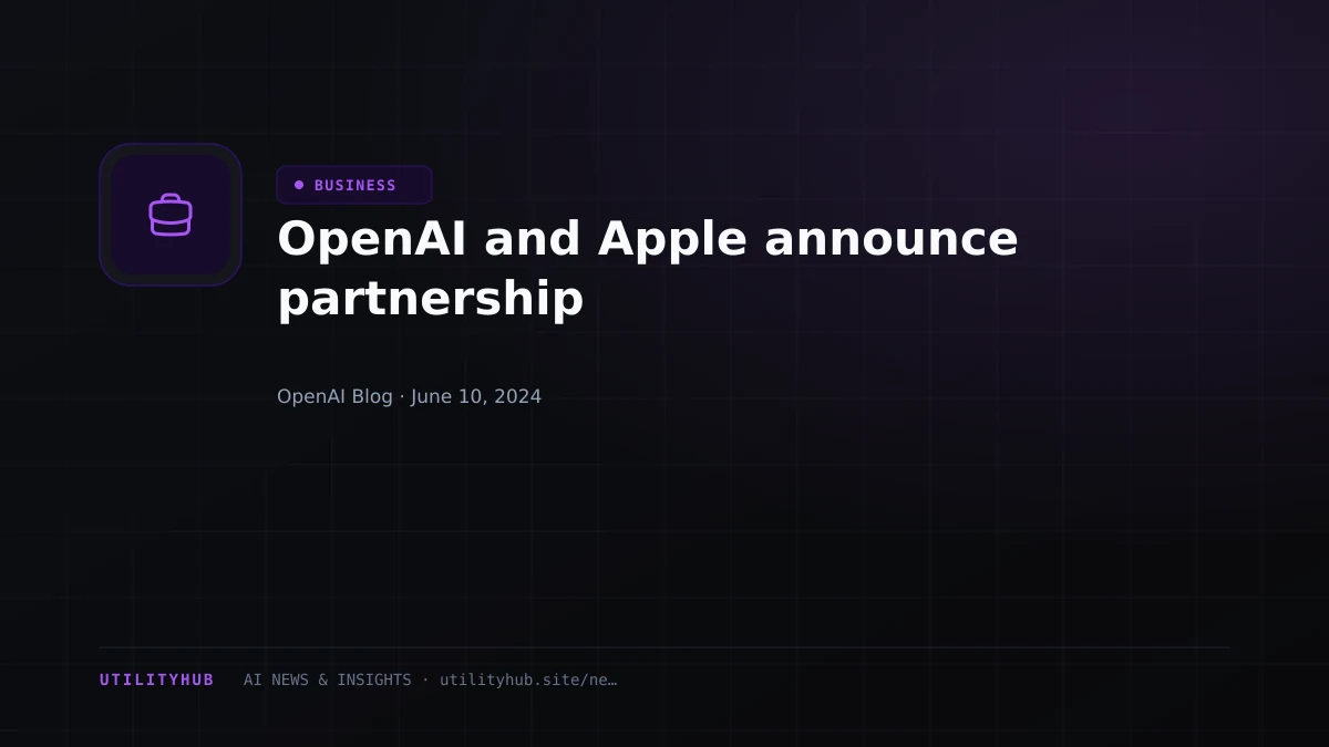 Visual reporting for OpenAI and Apple announce partnership