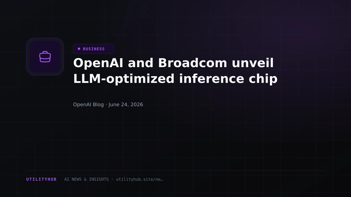 Visual for OpenAI and Broadcom unveil LLM-optimized inference chip