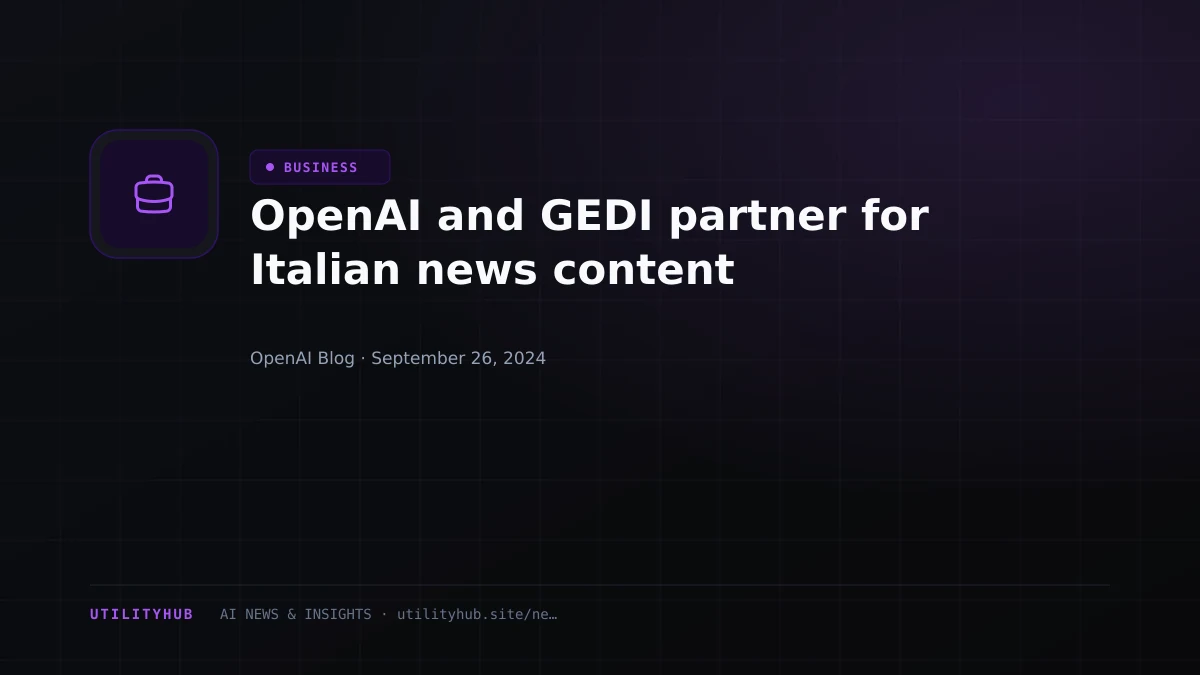 Visual reporting for OpenAI and GEDI partner for Italian news content