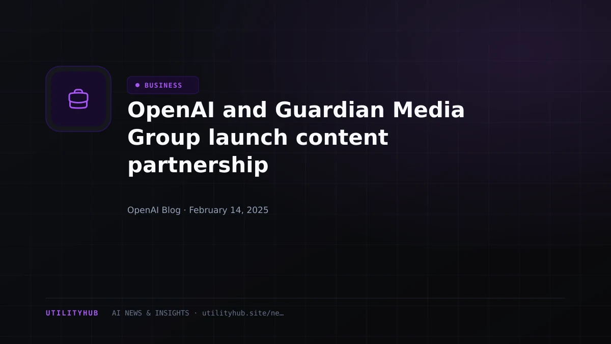 Visual reporting for OpenAI and Guardian Media Group launch content partnership