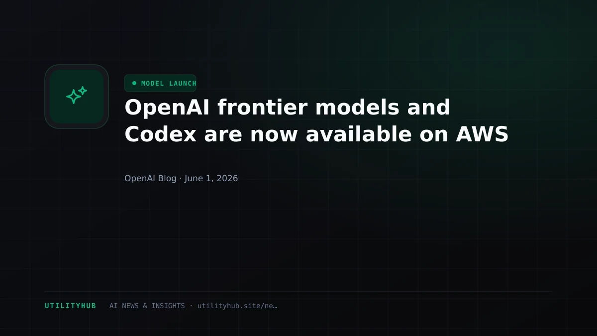 Visual for OpenAI frontier models and Codex are now available on AWS