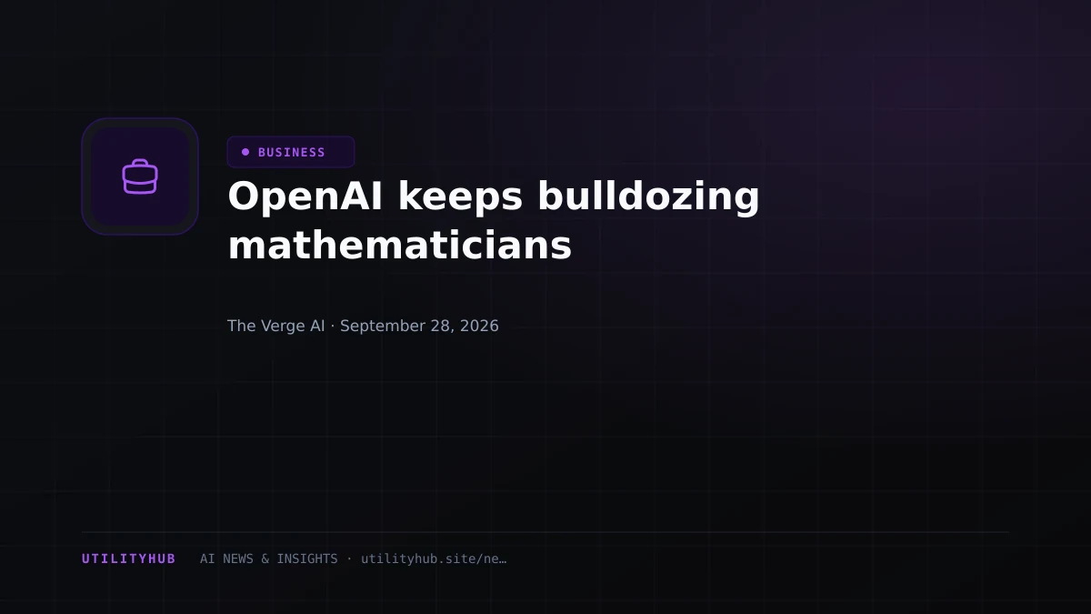 Visual for OpenAI keeps bulldozing mathematicians
