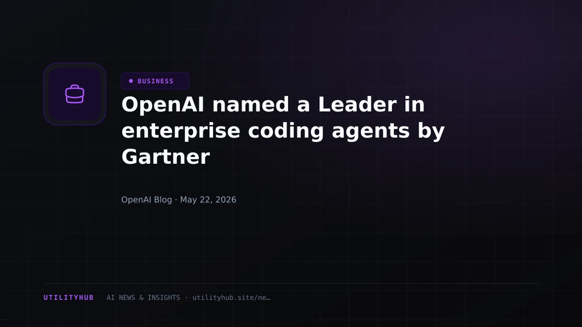 Visual for OpenAI named a Leader in enterprise coding agents by Gartner
