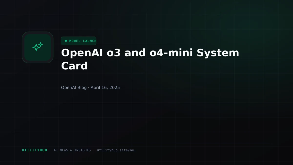 Visual reporting for OpenAI o3 and o4-mini System Card