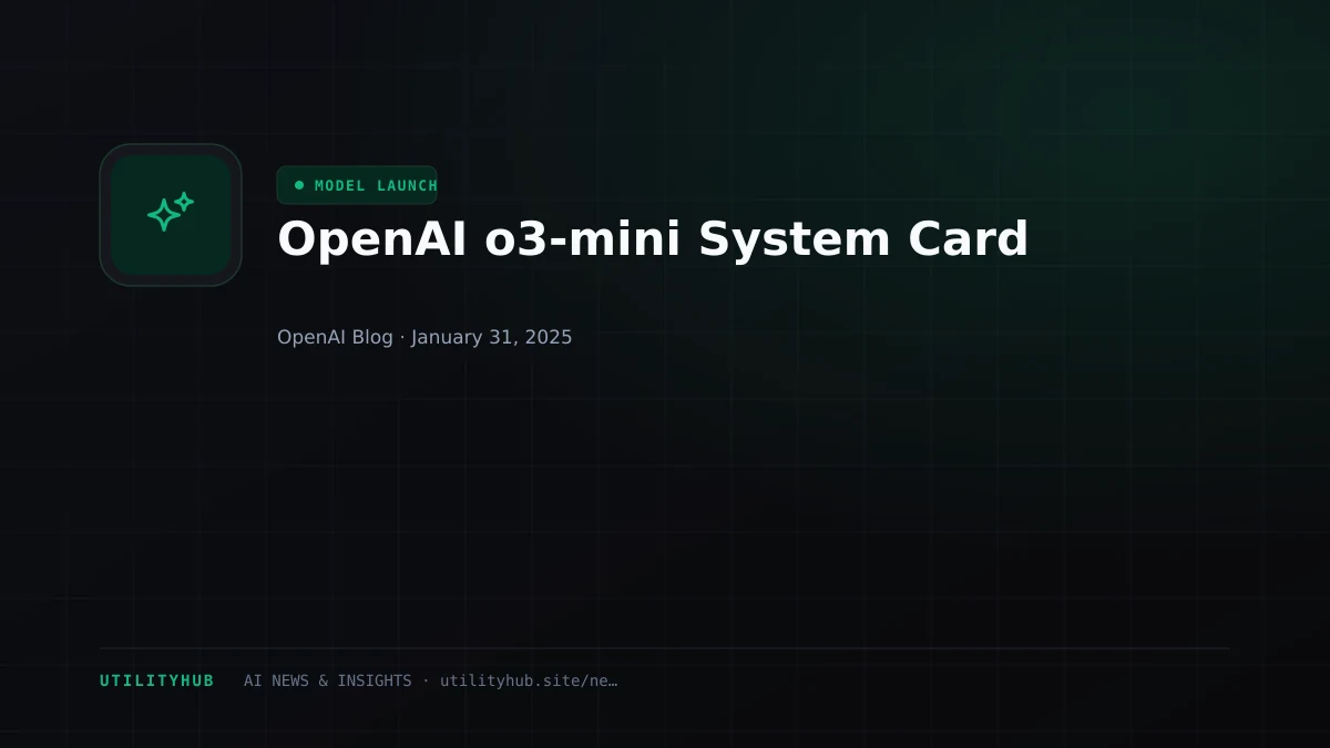 Visual reporting for OpenAI o3-mini System Card