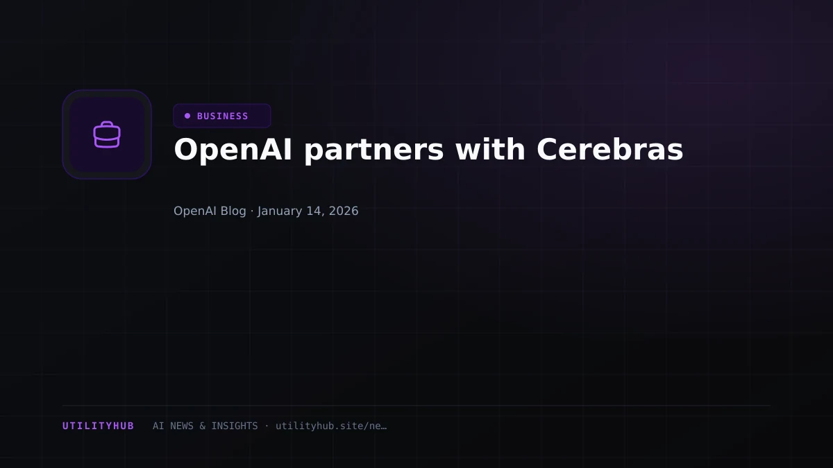 Visual for OpenAI partners with Cerebras