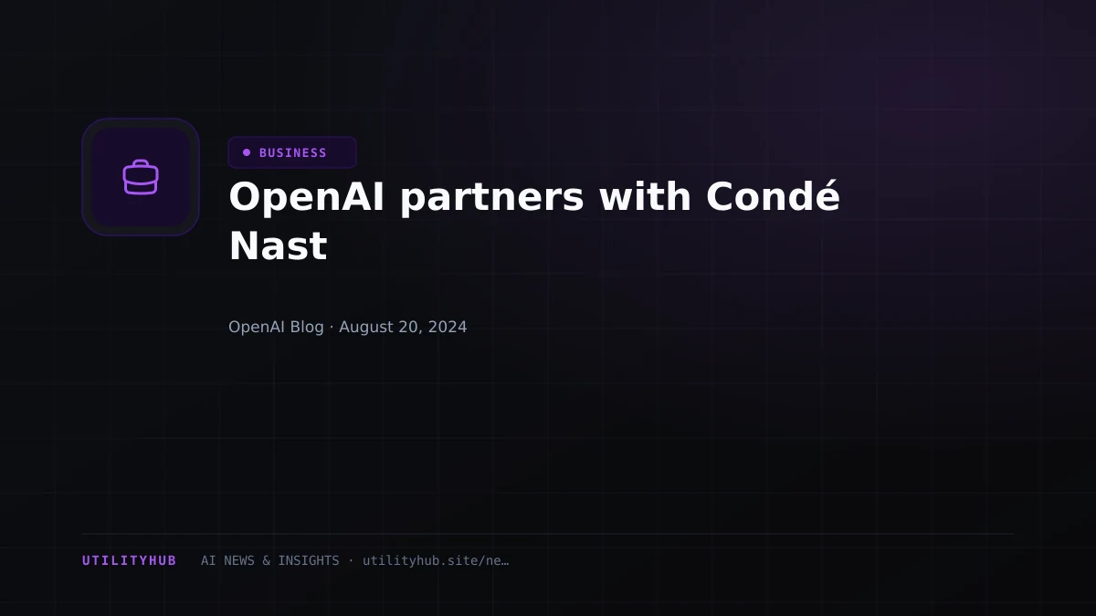 Visual reporting for OpenAI partners with Condé Nast