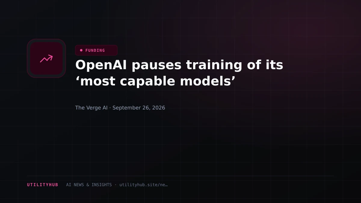Visual for OpenAI pauses training of its ‘most capable models’