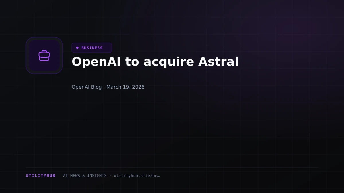 Visual for OpenAI to acquire Astral