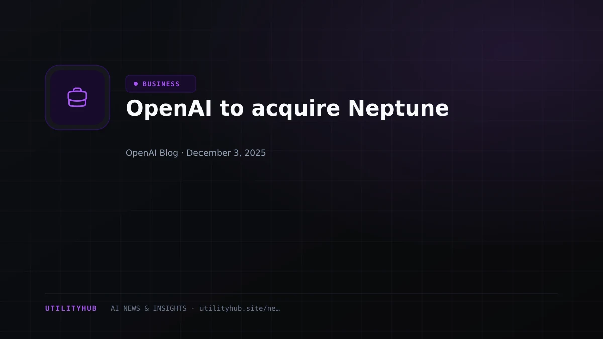 Visual for OpenAI to acquire Neptune