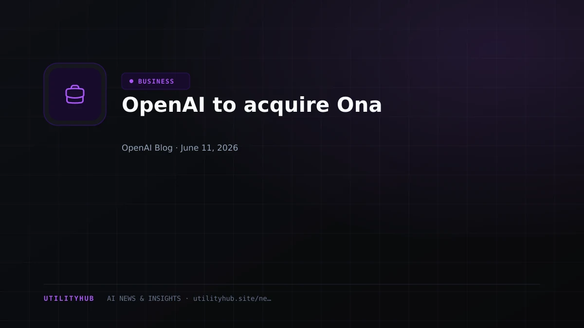 Visual for OpenAI to acquire Ona