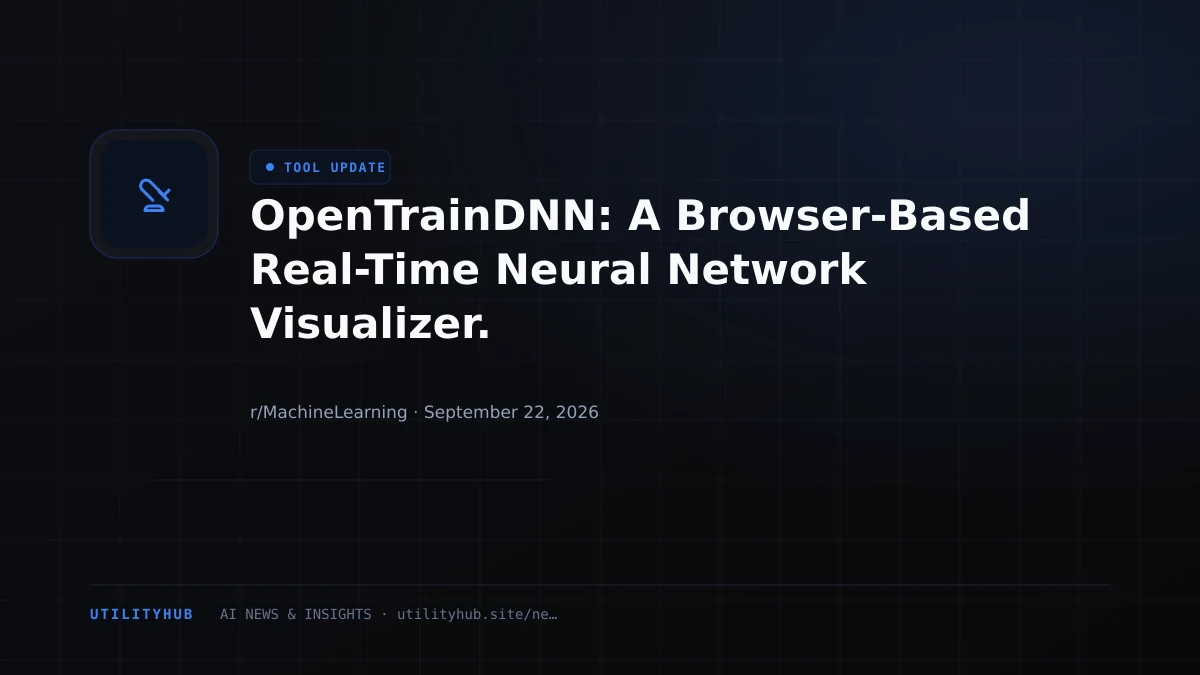 Visual for OpenTrainDNN: A Browser-Based Real-Time Neural Network Visualizer.