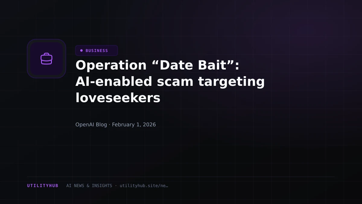 Visual for Operation “Date Bait”: AI-enabled scam targeting loveseekers