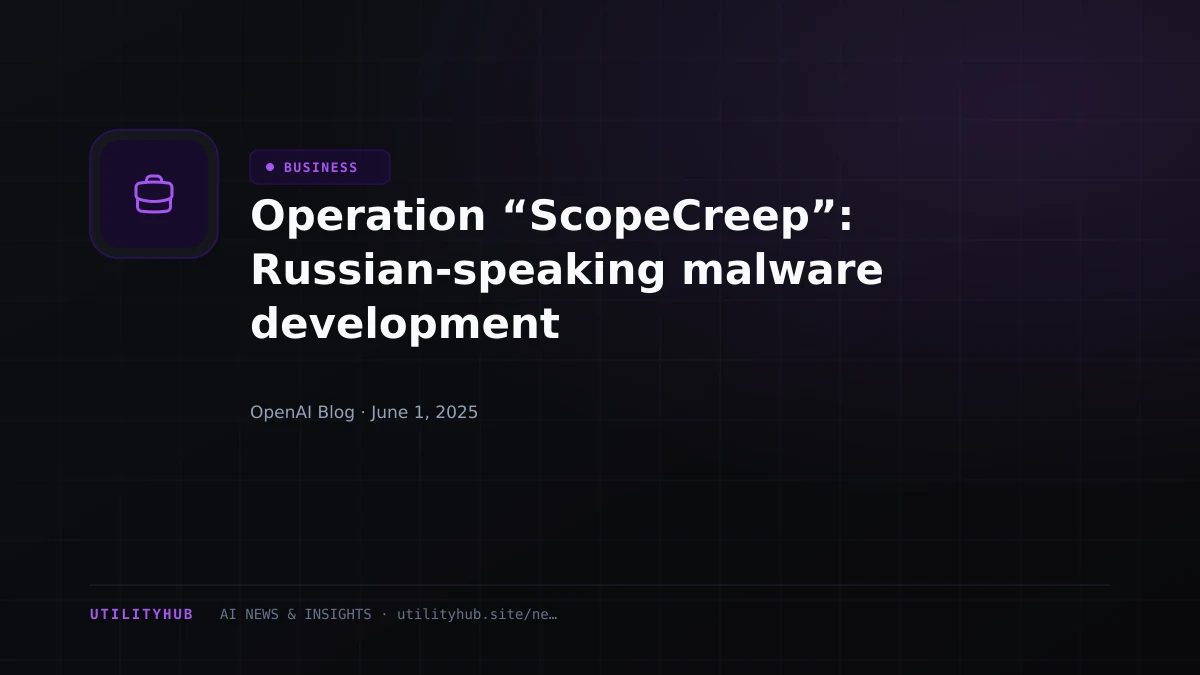 Visual reporting for Operation “ScopeCreep”: Russian-speaking malware development