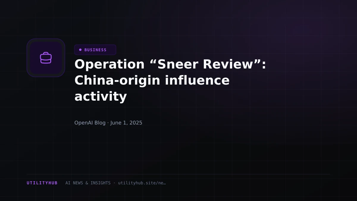 Visual reporting for Operation “Sneer Review”: China-origin influence activity