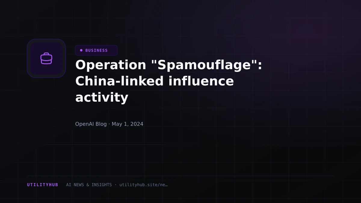 Visual reporting for Operation "Spamouflage": China-linked influence activity