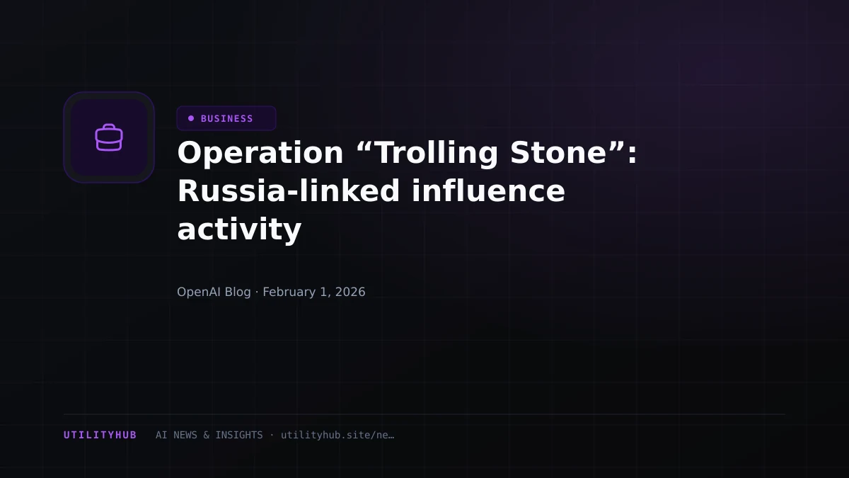 Visual for Operation “Trolling Stone”: Russia-linked influence activity