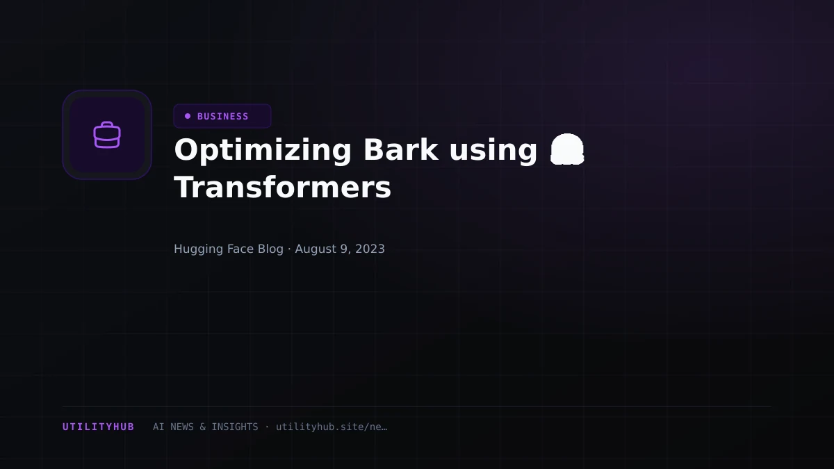 Visual reporting for Optimizing Bark using 🤗 Transformers