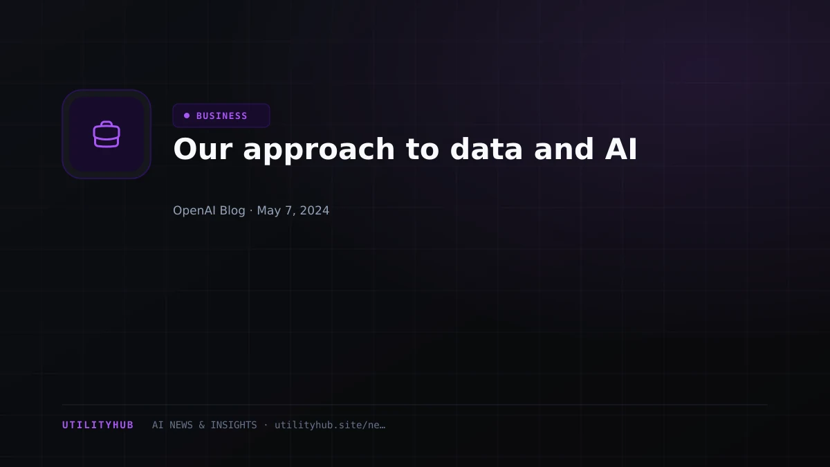 Visual reporting for Our approach to data and AI