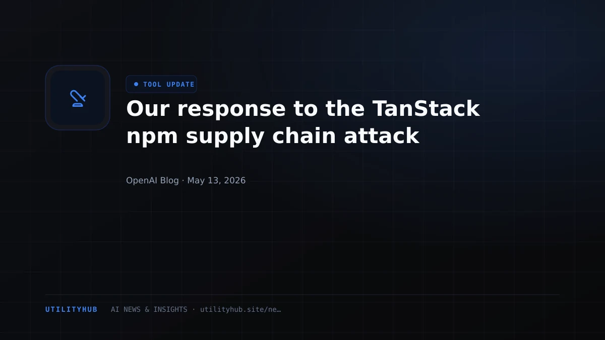 Visual for Our response to the TanStack npm supply chain attack