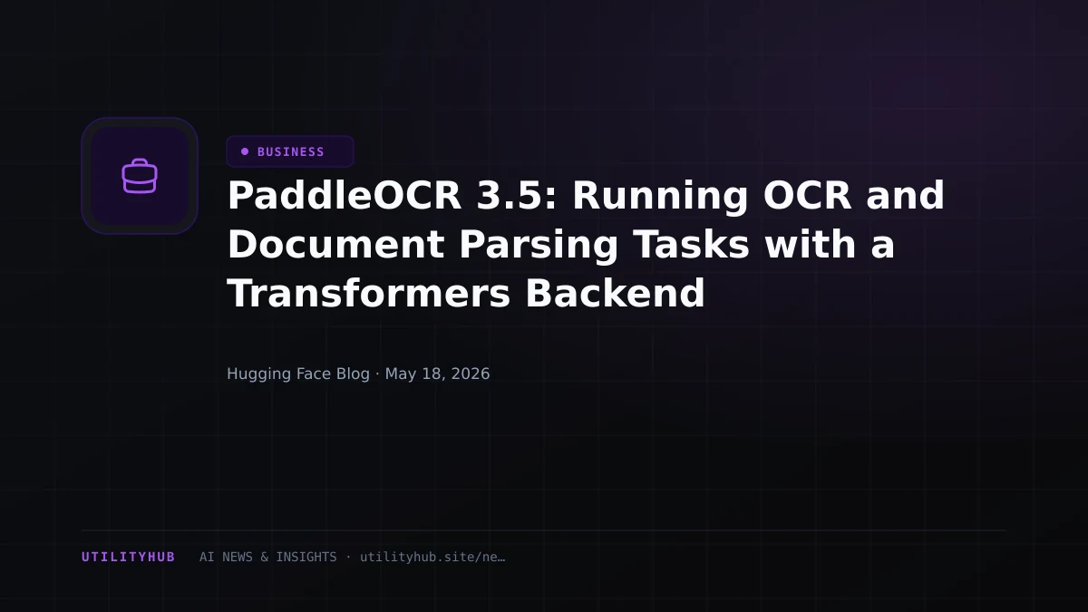 Visual for PaddleOCR 3.5: Running OCR and Document Parsing Tasks with a Transformers Backend